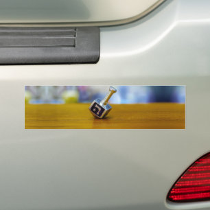 Pegatina Para Coche El feliz Hanukkah de SlipperyJoe girando a cuatro 