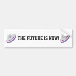Pegatina Para Coche El Futuro es Ahora Platillo Volador
