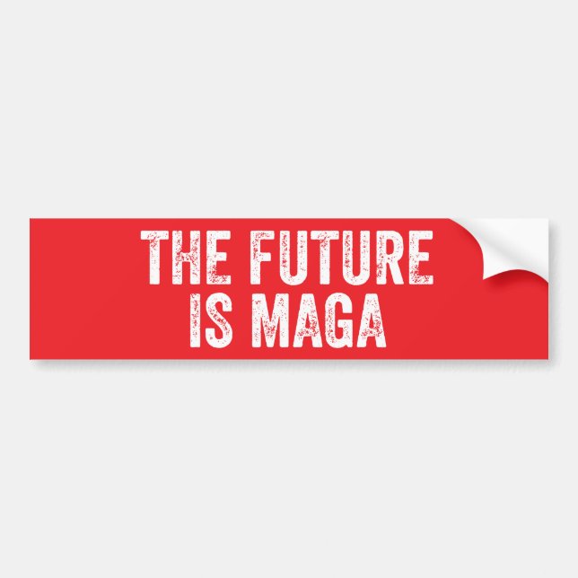 Pegatina Para Coche El Futuro Es La Elección MAGA-Trump 2024 (Frente)