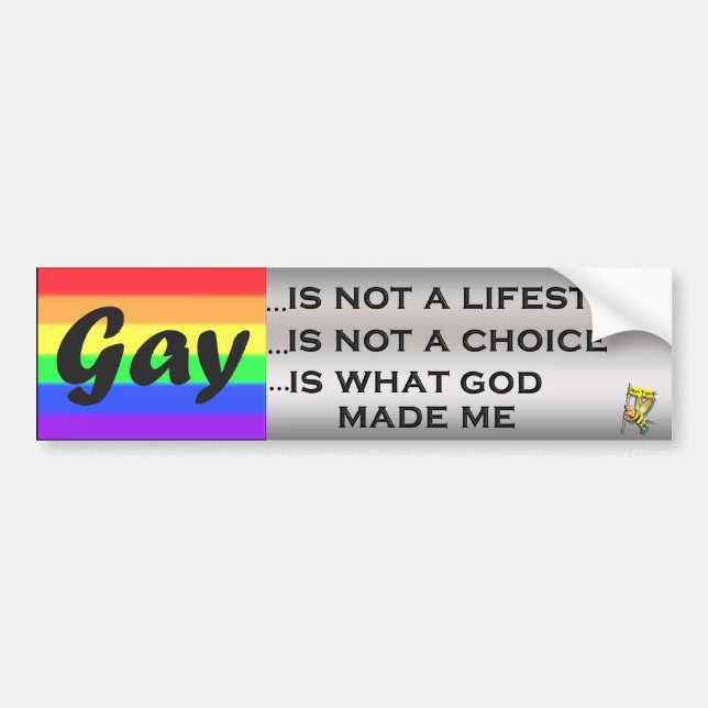 Pegatina Para Coche El gay es (Frente)