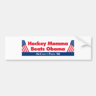 Pegatina Para Coche El hockey Momma bate a Obama