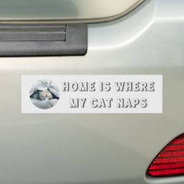 Pegatina Para Coche El hogar es donde mi gato toma una siesta mascota 