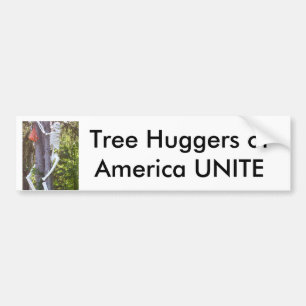 Pegatina Para Coche el hugger del árbol, árbol Huggers de América U