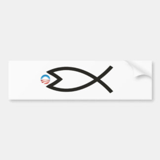 Pegatina Para Coche el jesusfish come a obama