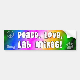 Pegatina Para Coche El laboratorio del amor de la paz mezcla a la