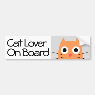 Pegatina Para Coche El Loco Amante Gato A Bordo