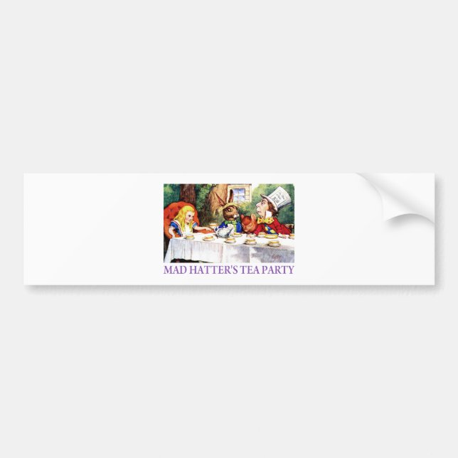 PEGATINA PARA COCHE EL MAD HATTER'S TEA FIESTA (Frente)