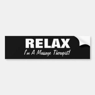 Pegatina Para Coche El masaje se relaja (el personalizable)