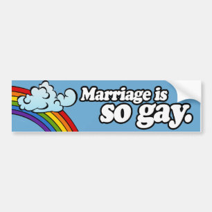 PEGATINA PARA COCHE EL MATRIMONIO ES TAN GAY