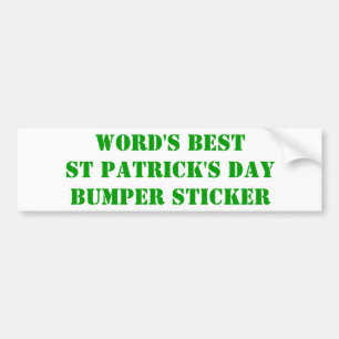 Pegatina Para Coche El mejor día del mundo para San Patricio