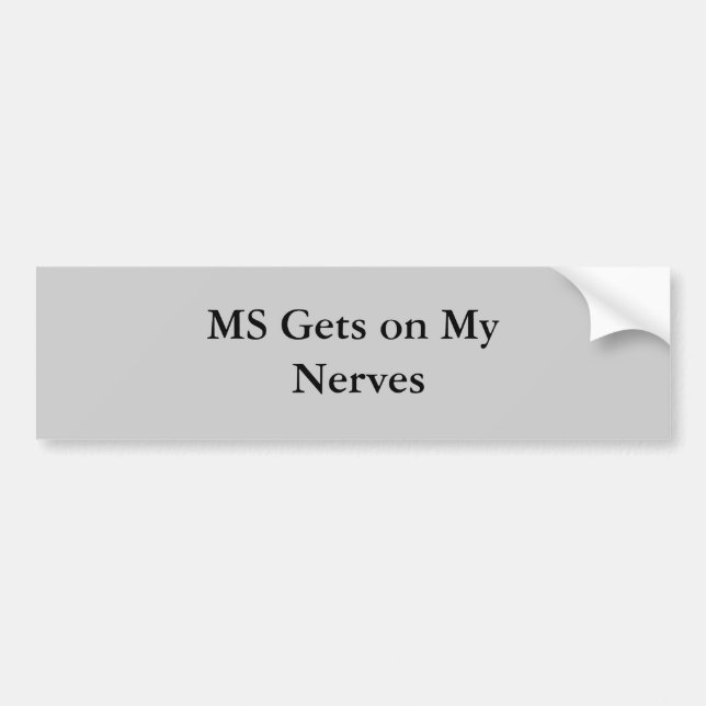 Pegatina Para Coche El ms consigue en mis nervios (Frente)