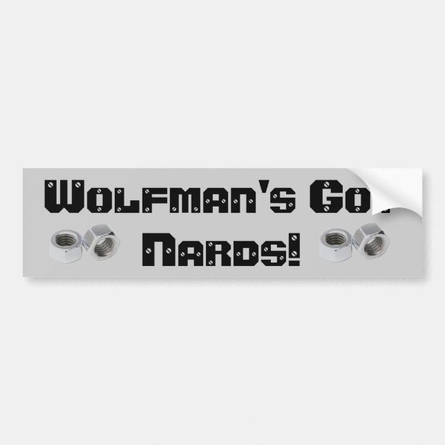 Pegatina Para Coche ¡El NARDS conseguido de Wolfman! (Frente)