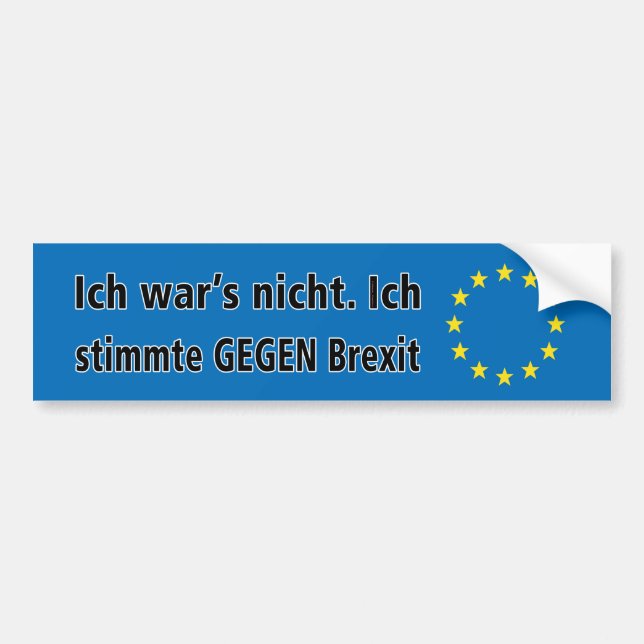Pegatina Para Coche El nicht de la guerra de Ich. 🇩🇪 del stimmte (Frente)