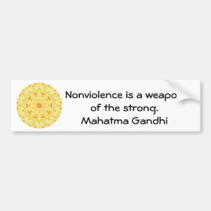 Pegatina Para Coche El Nonviolence es un arma del fuerte. - Gandhi