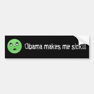 Pegatina Para Coche ¡el obamamakesmesick, Obama me hace enfermo!!!