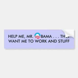 Pegatina Para Coche el obamasymbol, ME AYUDA, Sr.      BAMA… THEYW