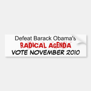 Pegatina Para Coche El ORDEN DEL DÍA RADICAL de Barack Obama de la