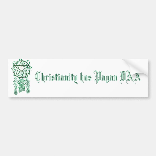 Pegatina Para Coche el pag, cristianismo tiene DNA del Pagan (Frente)