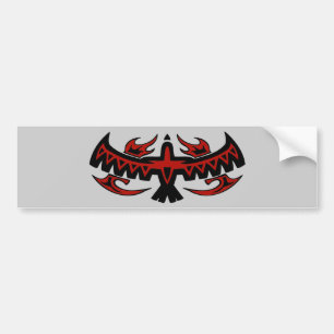Pegatina Para Coche El pájaro tribal se va volando Bumpersticker