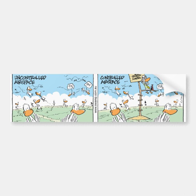 Pegatina Para Coche El pantano Ducks modelos del espacio aéreo (Frente)