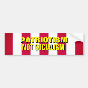 Pegatina Para Coche El patriotismo no el socialismo chisporrotean