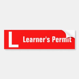 Pegatina Para Coche El permiso del estudiante canadiense de nuevo cond