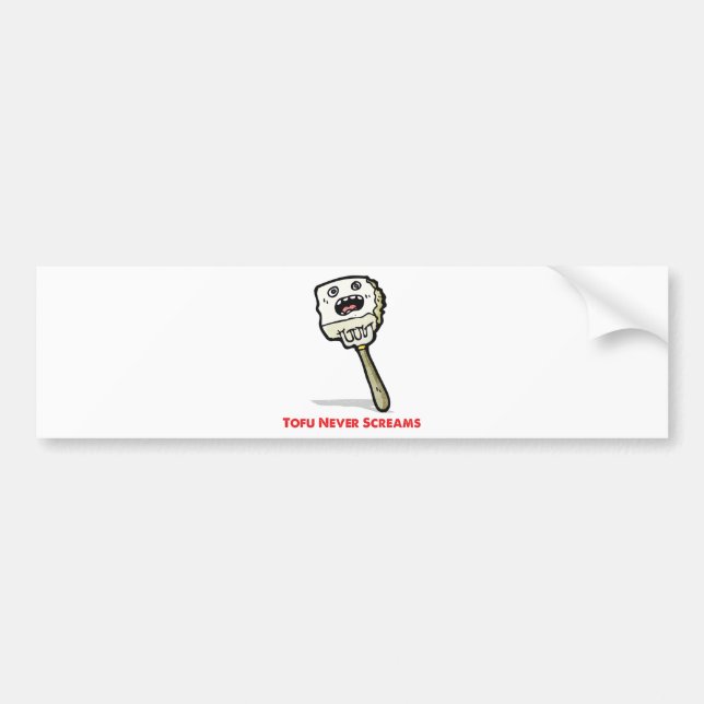 Pegatina Para Coche El queso de soja nunca grita (Frente)