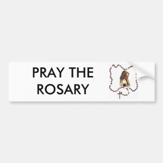 Pegatina Para Coche el rosario, RUEGA EL ROSARIO