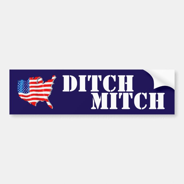 Pegatina Para Coche El senador Ditch Mitch McConnell Kentucky demasiad (Frente)