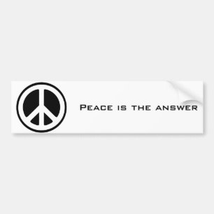 Pegatina Para Coche el símbolo de paz, paz es la respuesta