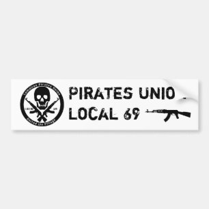 Pegatina Para Coche El sindicato local 69 de los piratas