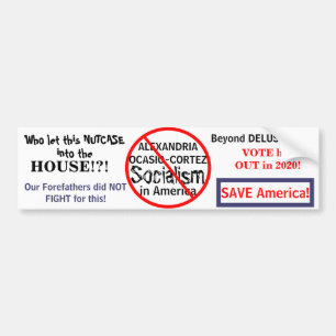 Pegatina Para Coche El socialismo anti-Ocasio-Cortez edita año electo