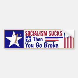 Pegatina Para Coche El socialismo apesta y se quiebra