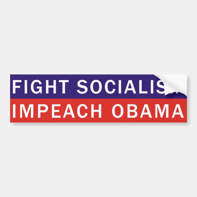 PEGATINA PARA COCHE EL SOCIALISMO DE LA LUCHA ACUSA A OBAMA (Frente)