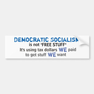 Pegatina Para Coche El socialismo Democratic no es "materia libre "