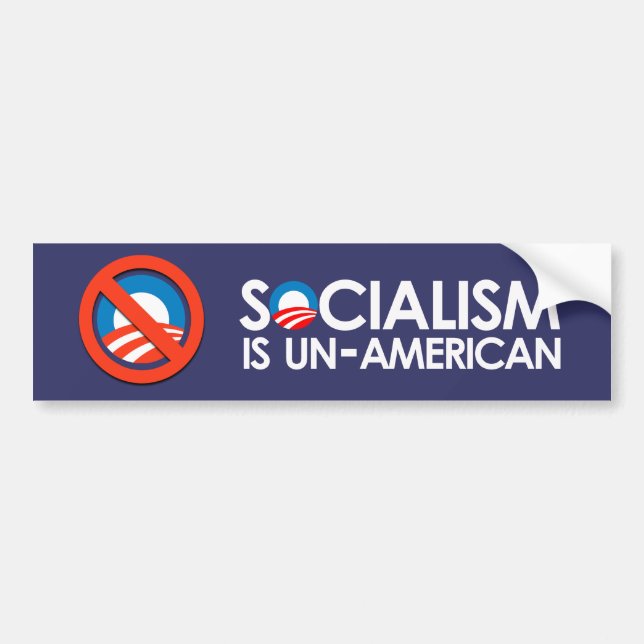 Pegatina Para Coche El socialismo es antiamericano (Frente)