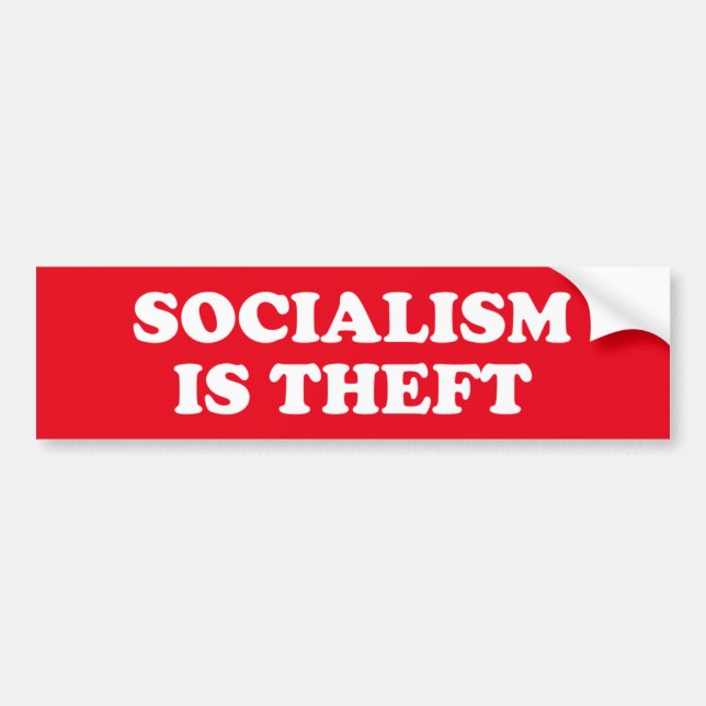 Pegatina Para Coche El socialismo es hurto (Frente)