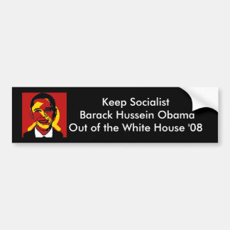 Pegatina Para Coche el socialistobama, guarda a Barack socialista