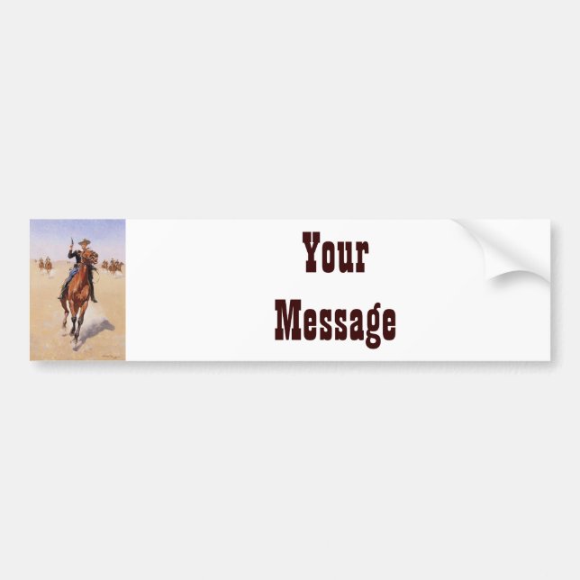 Pegatina Para Coche El soldado de Frederic Remington (Frente)