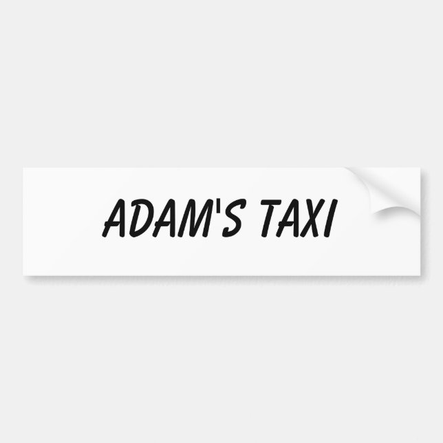 PEGATINA PARA COCHE EL TAXI DE ADAM (Frente)