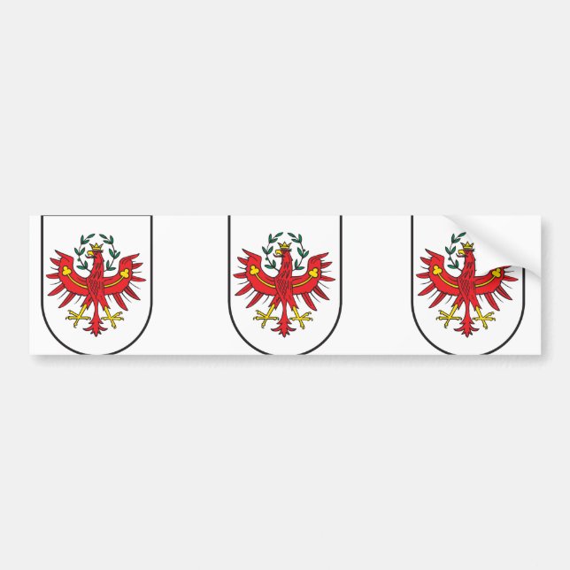 Pegatina Para Coche El Tirol Wappen, Austria (Frente)