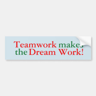Pegatina Para Coche ¡El trabajo en equipo hace el trabajo ideal!