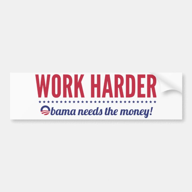 Pegatina Para Coche El trabajo más difícilmente, Obama necesita el (Frente)