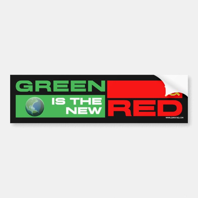 Pegatina Para Coche El verde es el nuevo rojo (Frente)