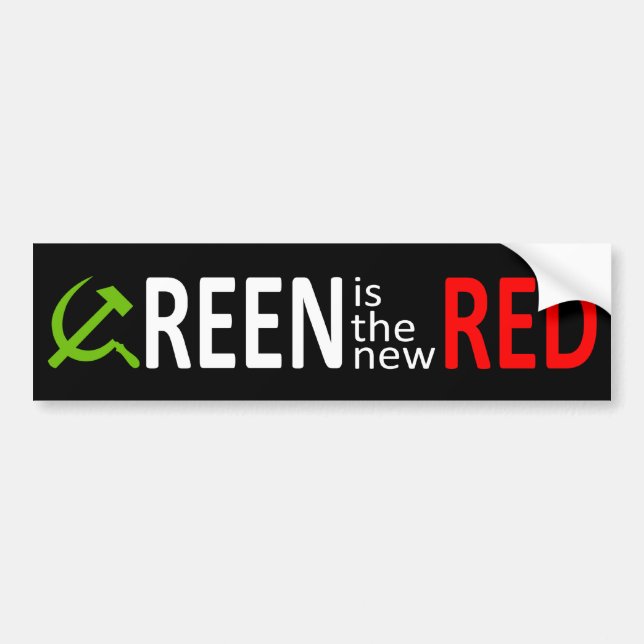 Pegatina Para Coche El verde es el nuevo rojo (Frente)