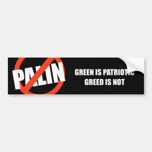Pegatina Para Coche El verde es patriótico. La avaricia no es