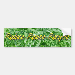 Pegatina Para Coche El verde Reducir-Reutilización-Recicla