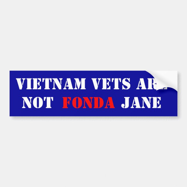 Pegatina Para Coche El veterinario de Vietnam no es Fonda Jane (Frente)