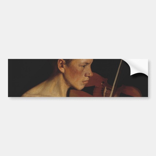Pegatina Para Coche El violinista (músico masculino) (de Pekka Halonen (Frente)