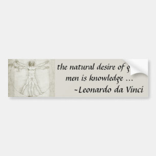 Pegatina Para Coche El vitruviano de Leonardo da Vinci